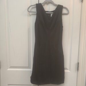 Eric Gaskins New York vintage Vneck  Black Sleeveless Dress 100%silk size 6